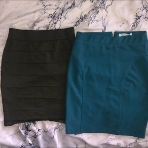Green Pencil Skirts! small! 2 for 20! bodycon